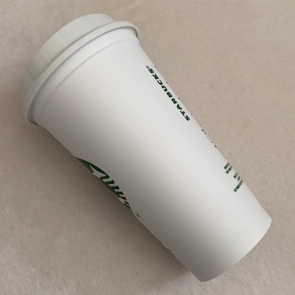 {NWOT} Starbucks | Reusable Coffee Mug Water Cup Plastic White/Green 16oz Grande - Picture 9 of 15